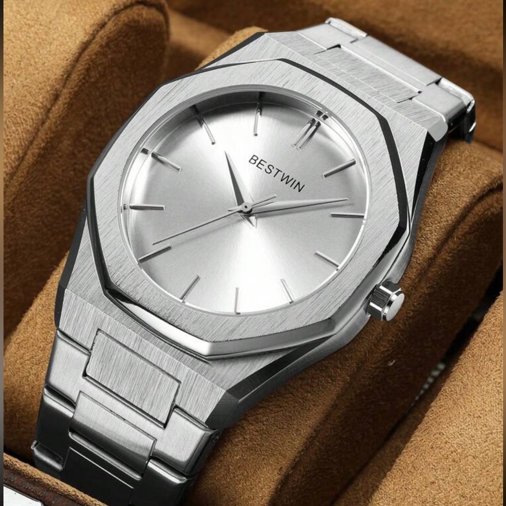 Men Round Pointer Quartz Watch - Picture 2 of 3